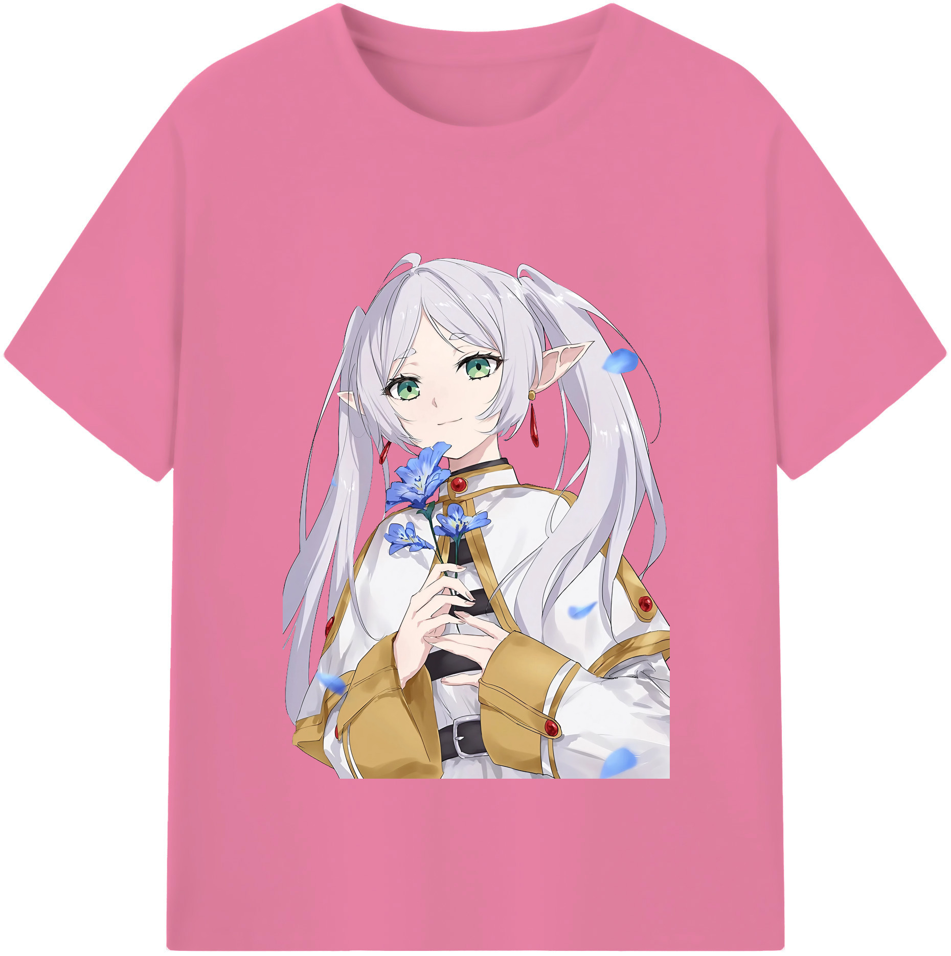 （画像用） 葬送のフリーレン Frieren 綿100％半袖Tシャツ（フロントプリント）